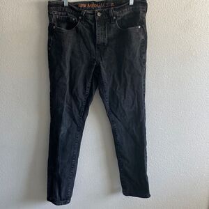 Urban Pipeline- men's black slim jeans- 34x30